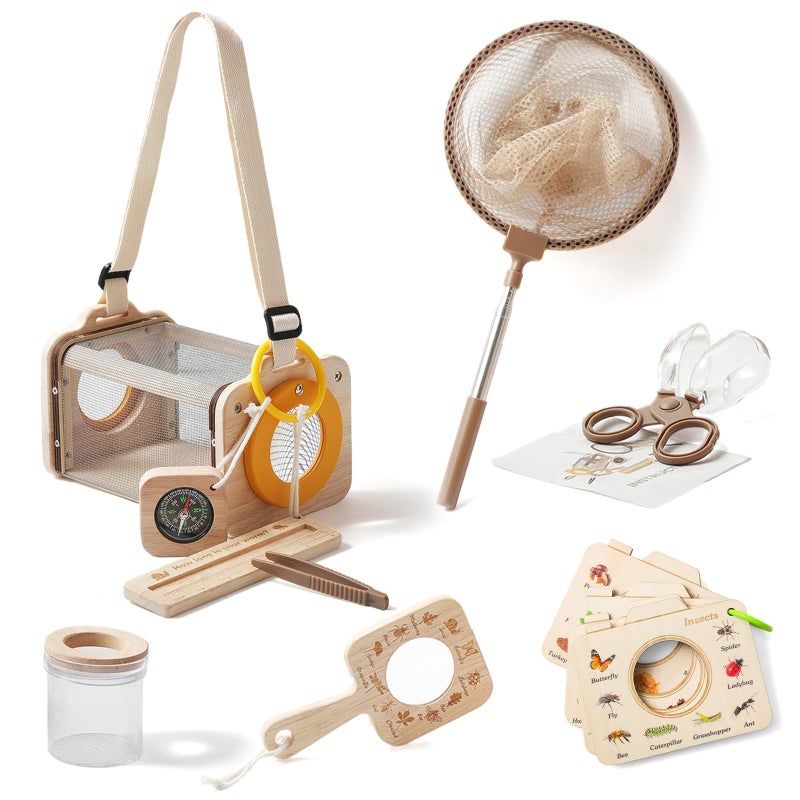 ibwaae Bug Catcher Kit for Kids Explorer Kit  10PCS Outdoor Bug Catching Kit with Magnifying Glass & Net  Adventure Set for Backyard & Camping  Fun Gift for Girls Boys - Image 1